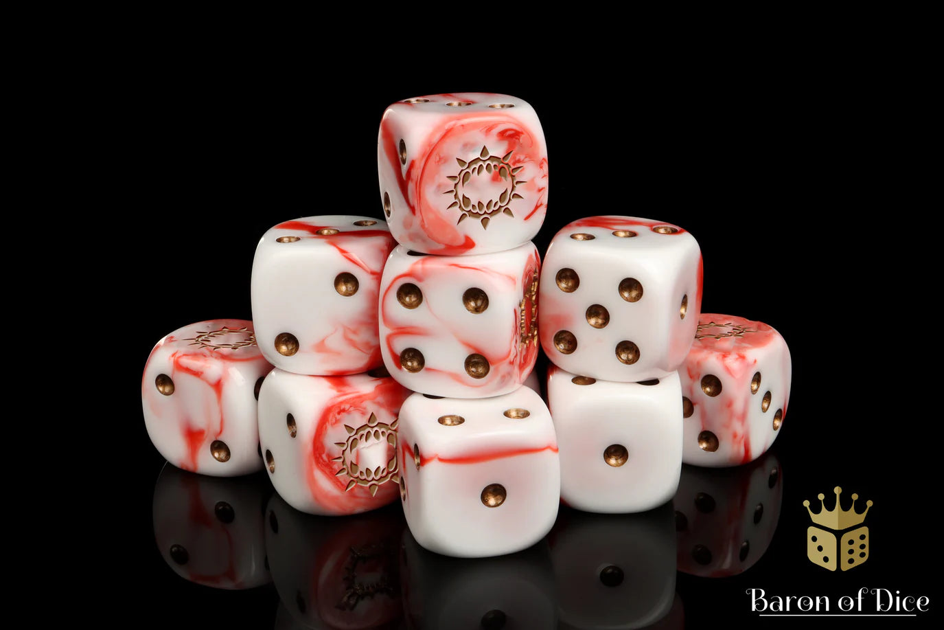 PRE-ORDER: Carnage - White (Round Corner) / x25 Dice