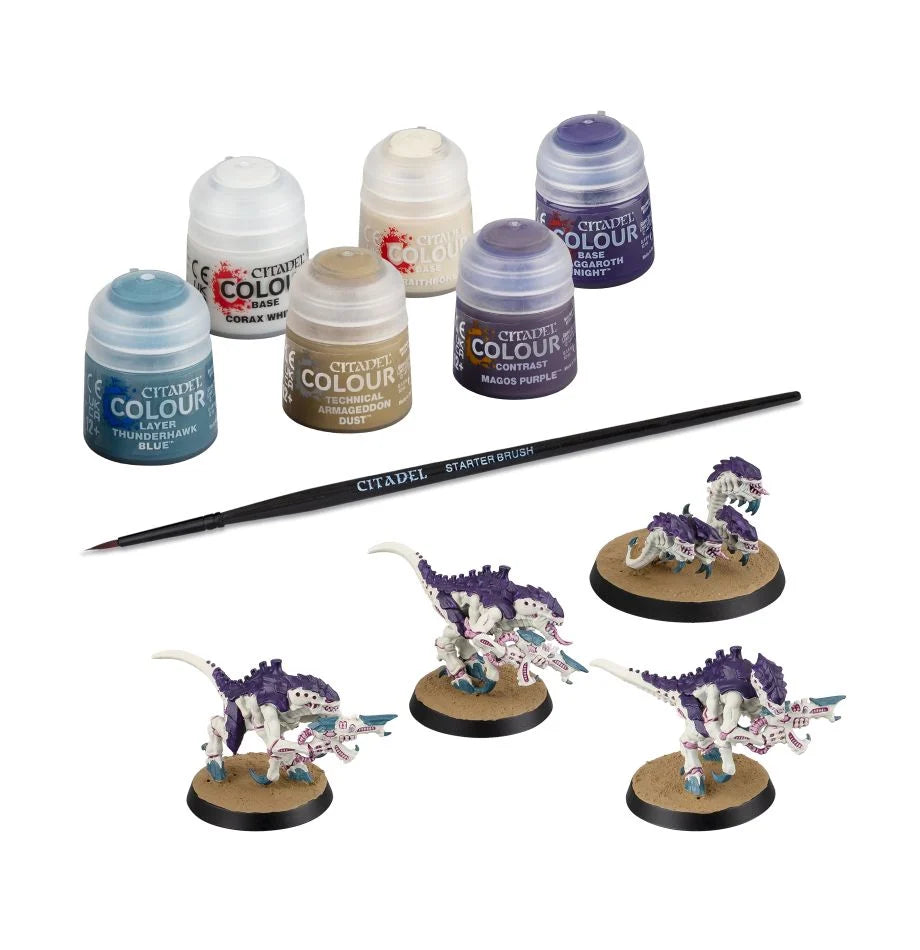 Tyranids: Termagants and Ripper Swarm + Paints Set (Jpn/Eng/Sim+Tra Chinese) - 槍蟲和撕裂蟲群+顏料