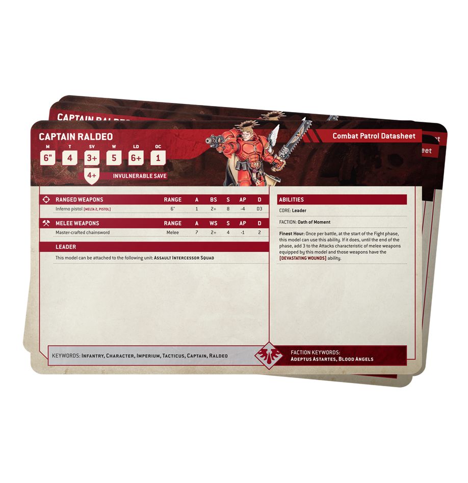 Blood Angels: Datasheet Cards (Chinese) - 數據卡:聖血天使(簡中版)