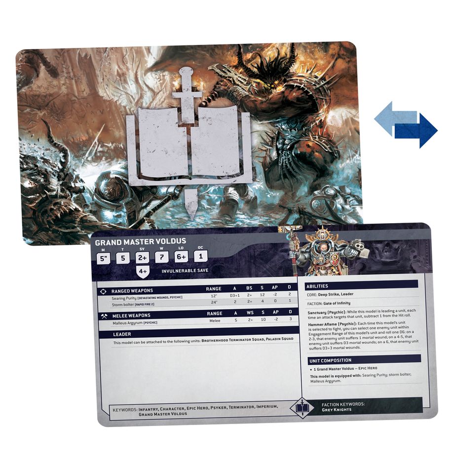 Grey Knights: Datasheet Cards (English) - 數據卡:灰騎士(英文版)