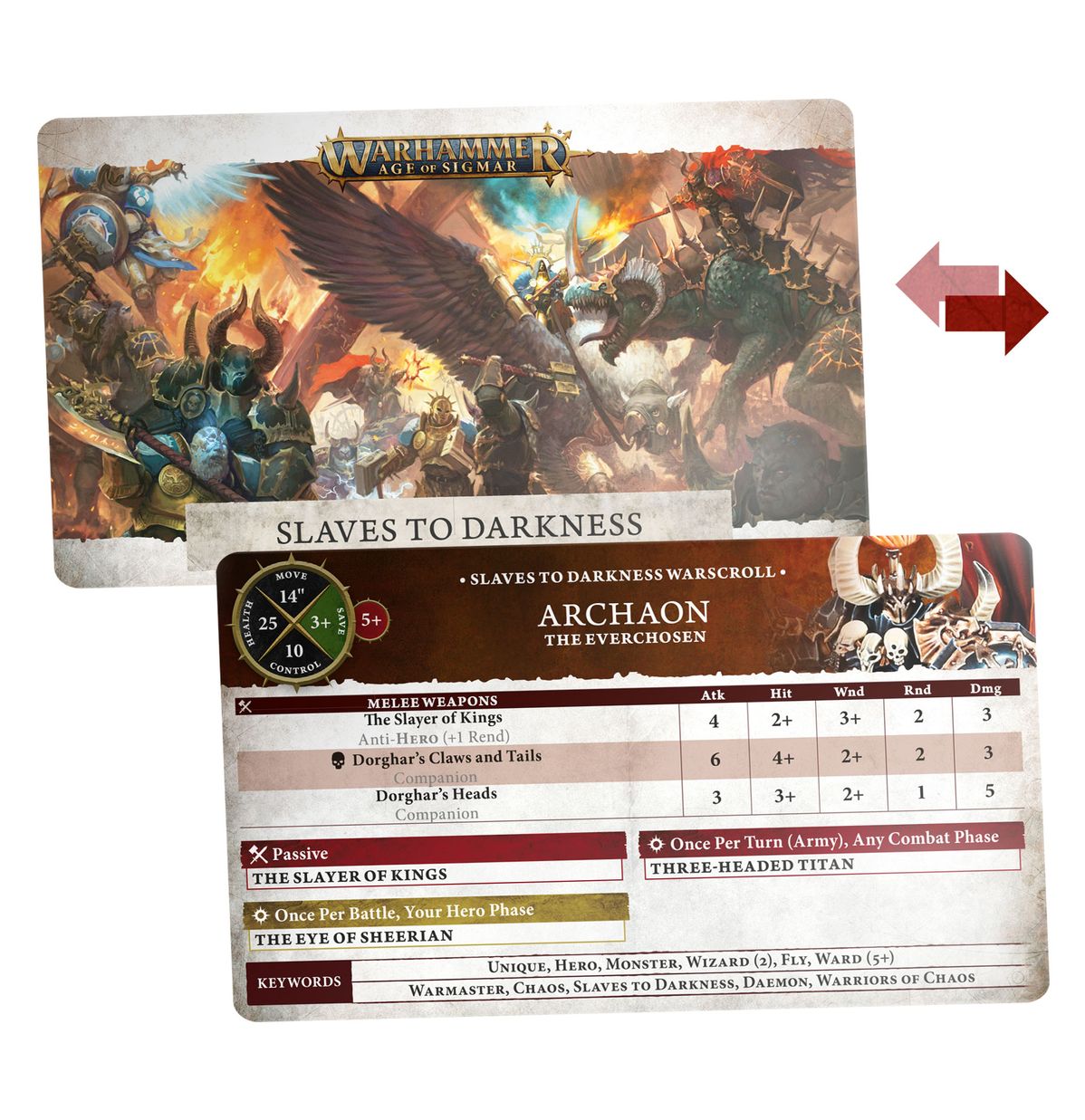 Slaves to Darkness: Warscroll Cards (Chinese) - 戰爭卷軸卡片:黑暗之奴(簡中版)