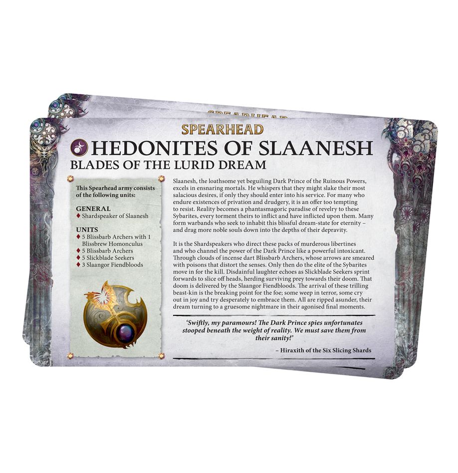Faction Pack: Hedonites of Slaanesh (Chinese) - 陣營卡包:色孽慾魔(簡中版)