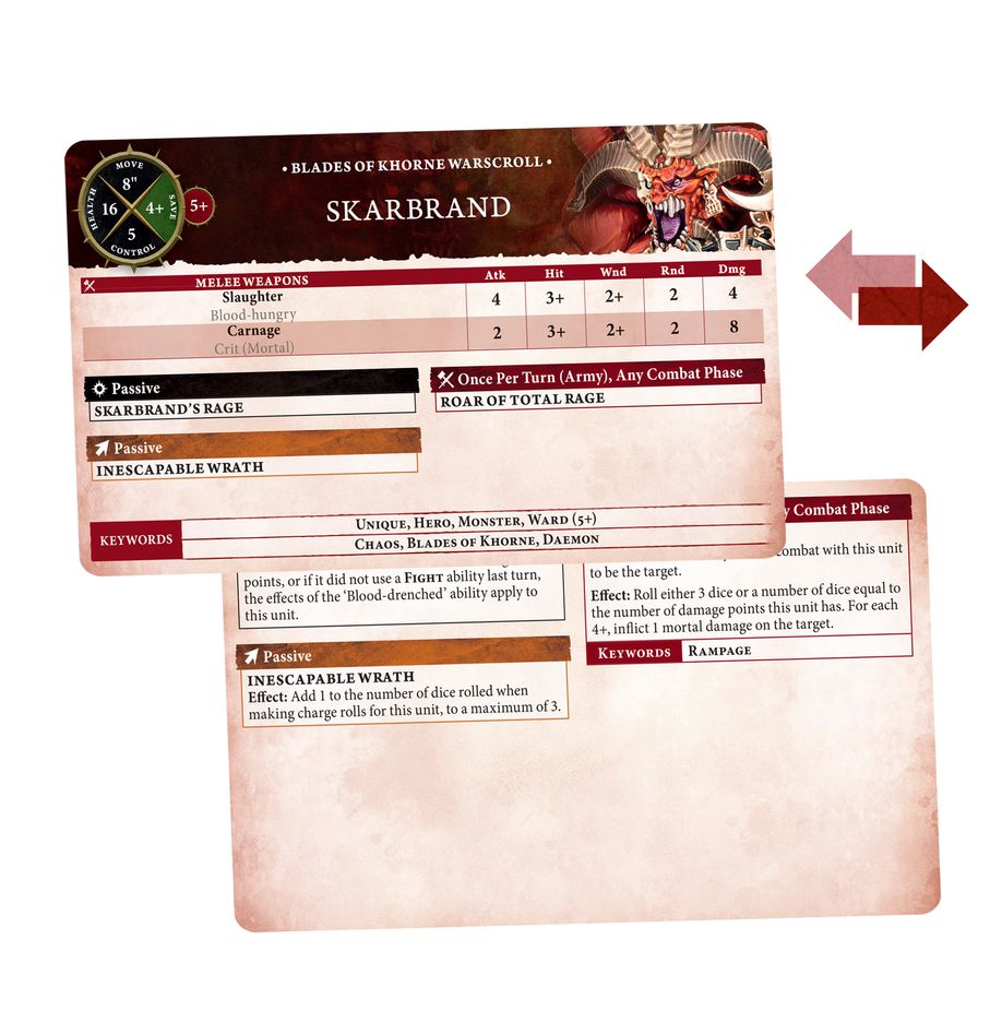 Blades of Khorne: Warscroll Cards (English) - 恐虐之刃:戰爭卷軸卡片(英文版)