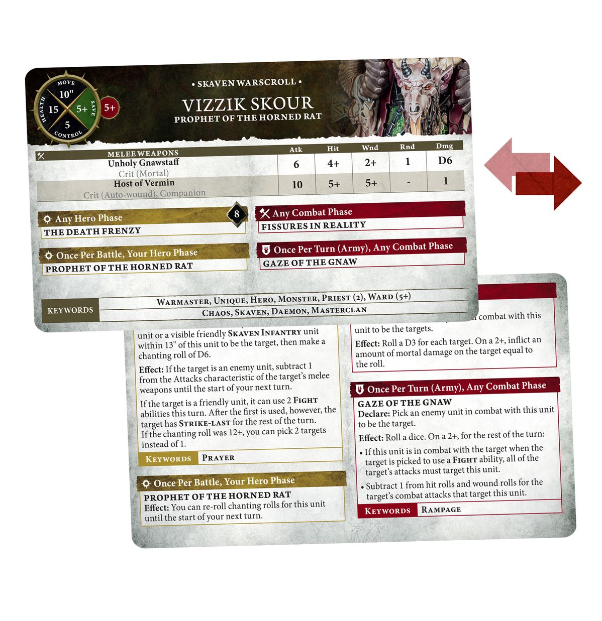 Skaven: Warscroll Cards (English) - 戰爭卷軸卡組:斯卡文鼠人(英文版)