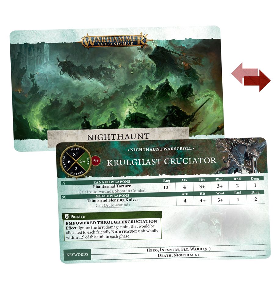 Nighthaunt: Warscroll Cards (Chinese) - 暗夜游魂:戰爭卷軸卡片(簡中版)
