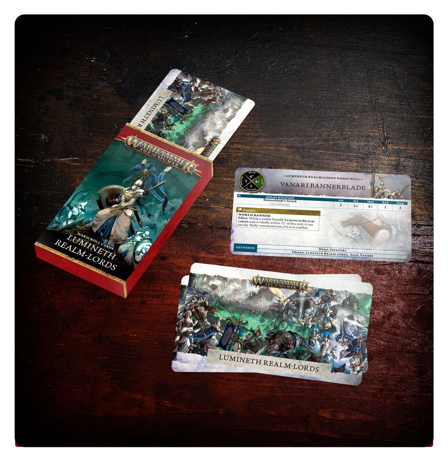 Lumineth Realm-lords: Warscroll Cards (English) - 數據卡:光域領主(英文版)