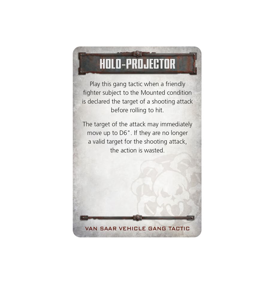 Necromunda: Van Saar Vehicle Cards - 凡薩爾幫派載具卡