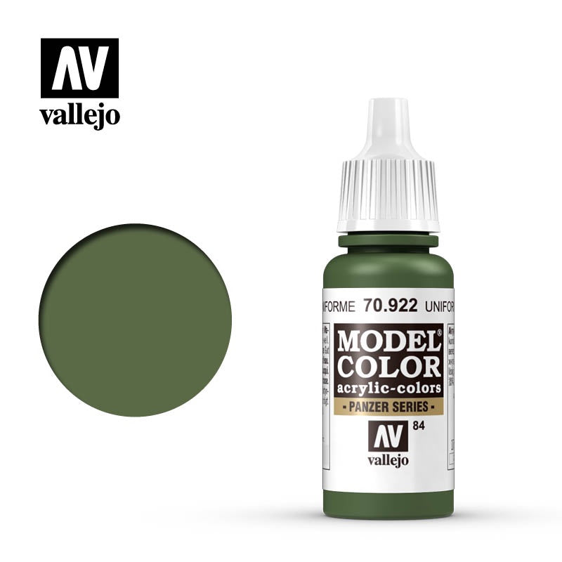 模型色彩 Model Color - 084 - 70922 - 制服綠色 Uniform Green - 17 ml.