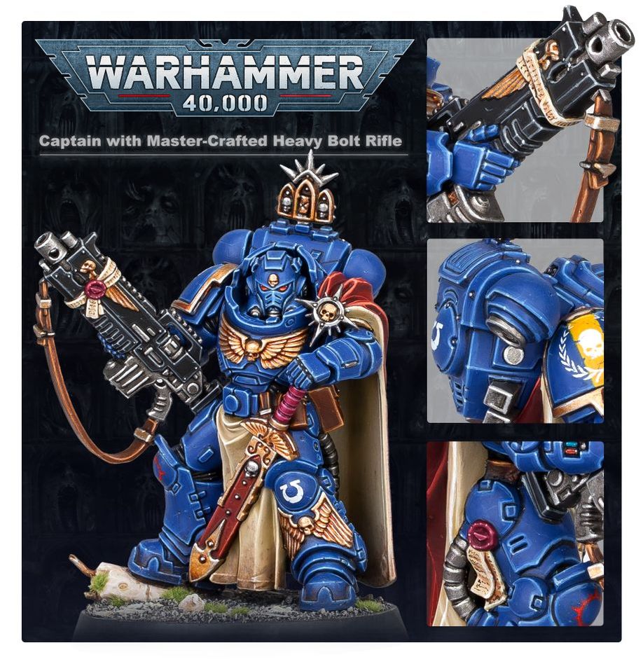 Space Marines: Captain in Gravis Armour with Master-crafted Heavy Bolt Rifle - 星際戰士重型爆彈來福槍連長
