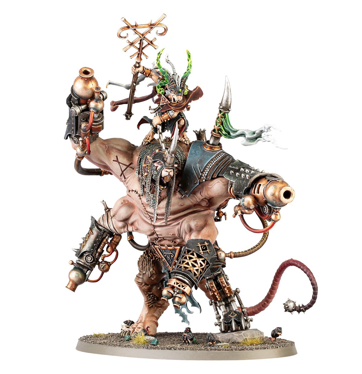 Skaven: Thanquol on Boneripper - 斯卡文鼠人:騎裂骨獸的川奎羅