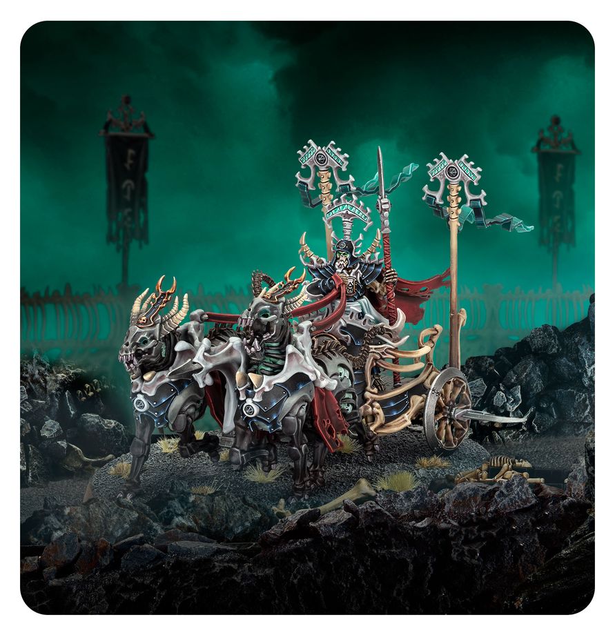 Ossiarch Bonereapers: Liege-Kavalos on War Chariot - 殮骨骸軍:乘戰車的骨騎統領