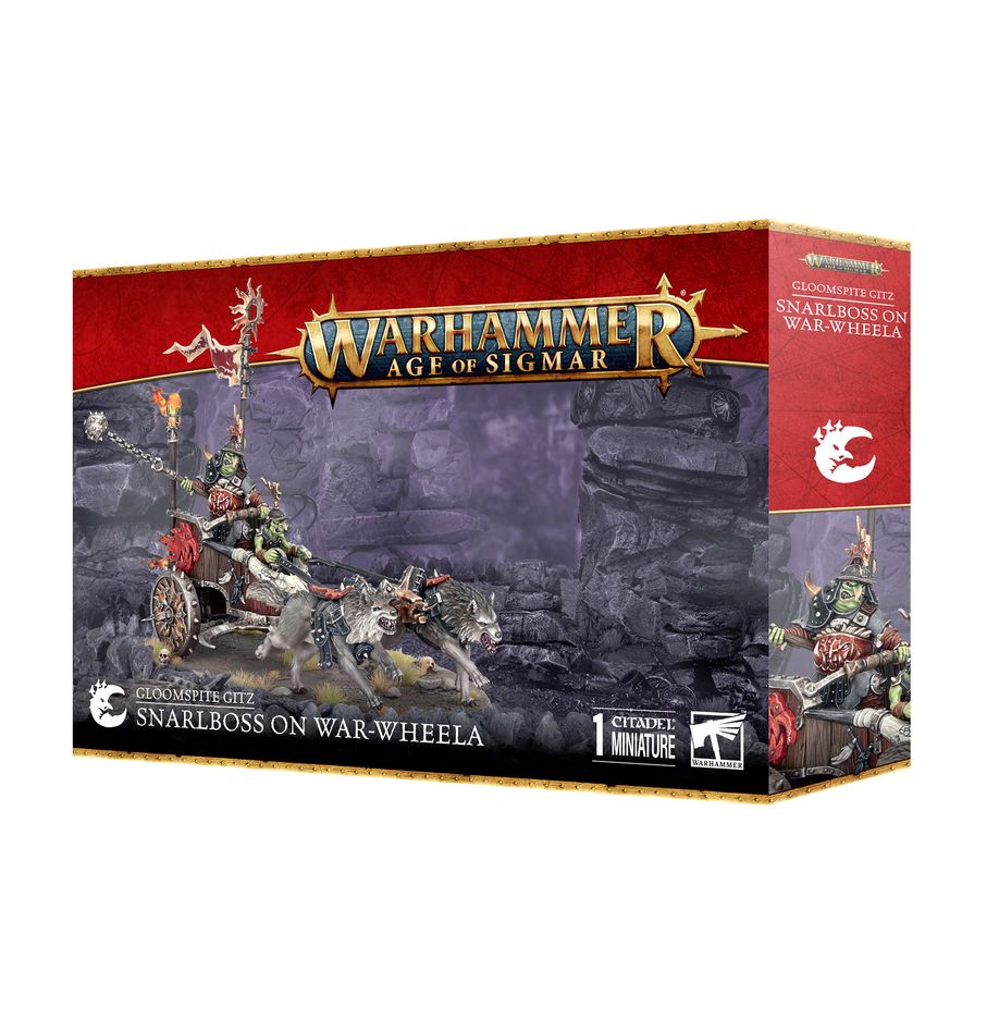 Gloomspite Gitz: Snarlboss on War-Wheela - 暗怨地精:乘坐戰車的齜牙獸頭目