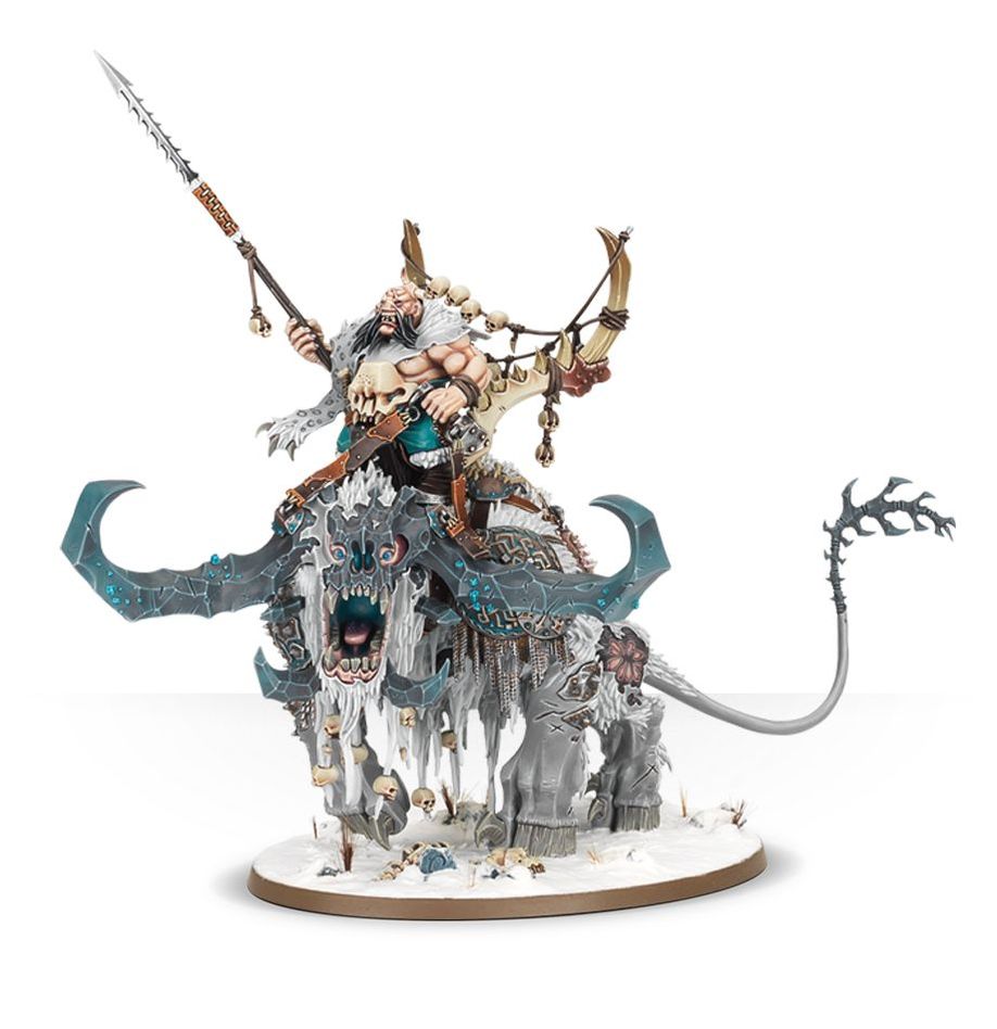 Ogor Mawtribes: Frostlord on Stonehorn - 食人魔大胃部落騎石角獸的寒霜領主