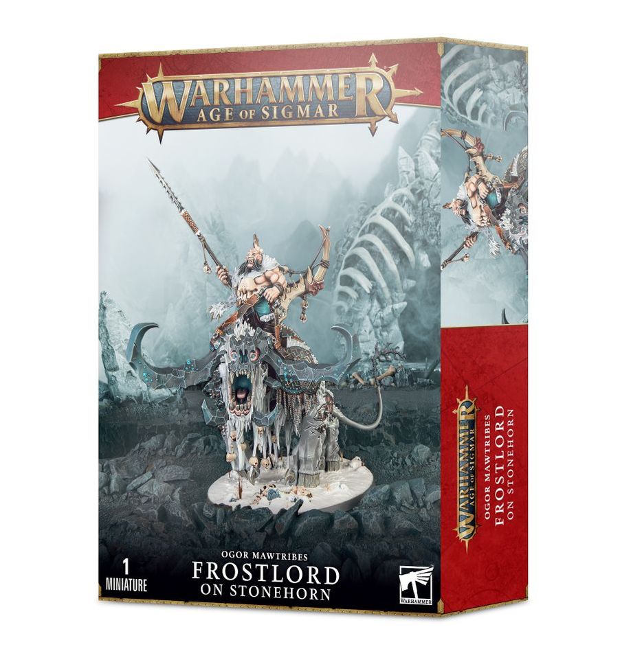 Ogor Mawtribes: Frostlord on Stonehorn - 食人魔大胃部落騎石角獸的寒霜領主