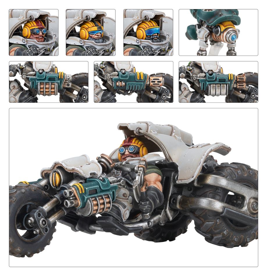 Necromunda: Ironhead Squat Svenotar Scout Trikes - 涅克羅蒙達:鐵頭矮人偵察三輪車