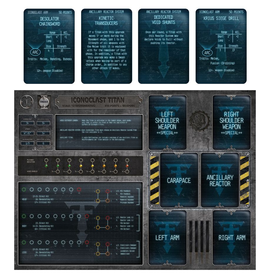 Legions Imperialis: Warmaster Iconoclast Heavy Battle Titan - 帝國軍團:戰帥級破像者重型戰鬥泰坦