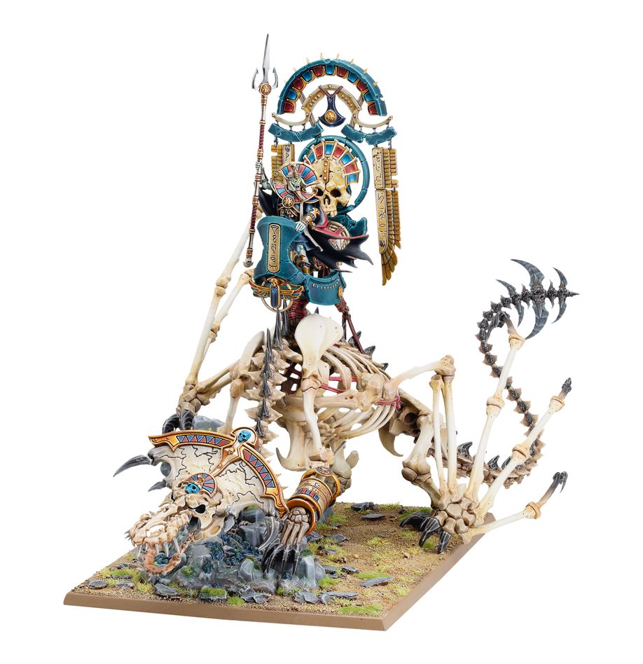 Tomb Kings of Khemri: Tomb King on Necrolith Bone Dragon - 喀穆里古墓王:古墓王騎乘死靈骨龍