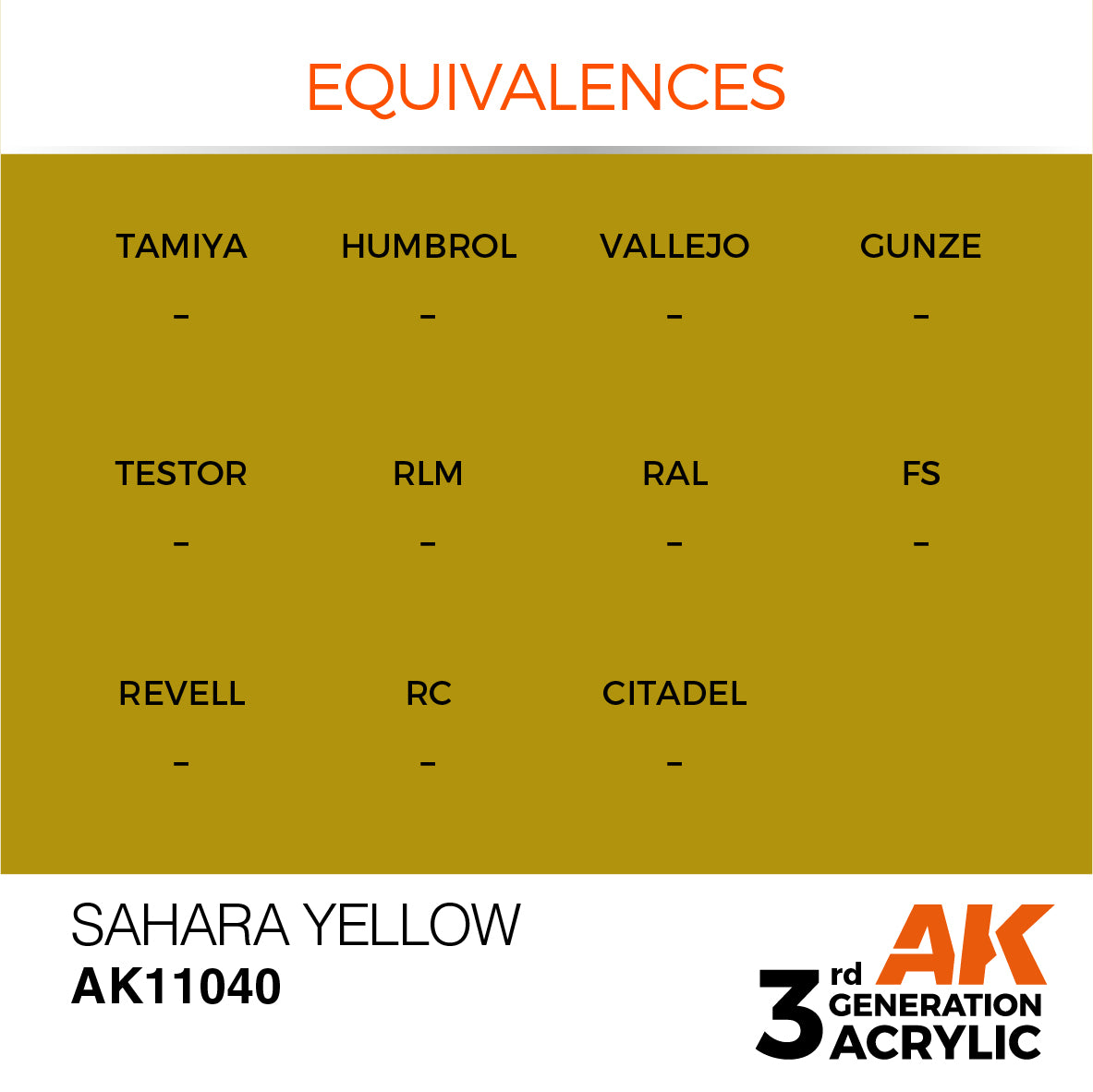 AK11040 AK Interactive 3G Acrylic Sahara Yellow 17ml
