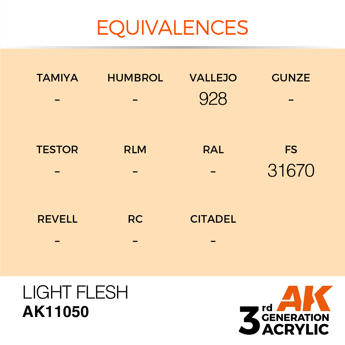 AK-11050 AK Interactive 3G Acrylic Light Flesh 17ml