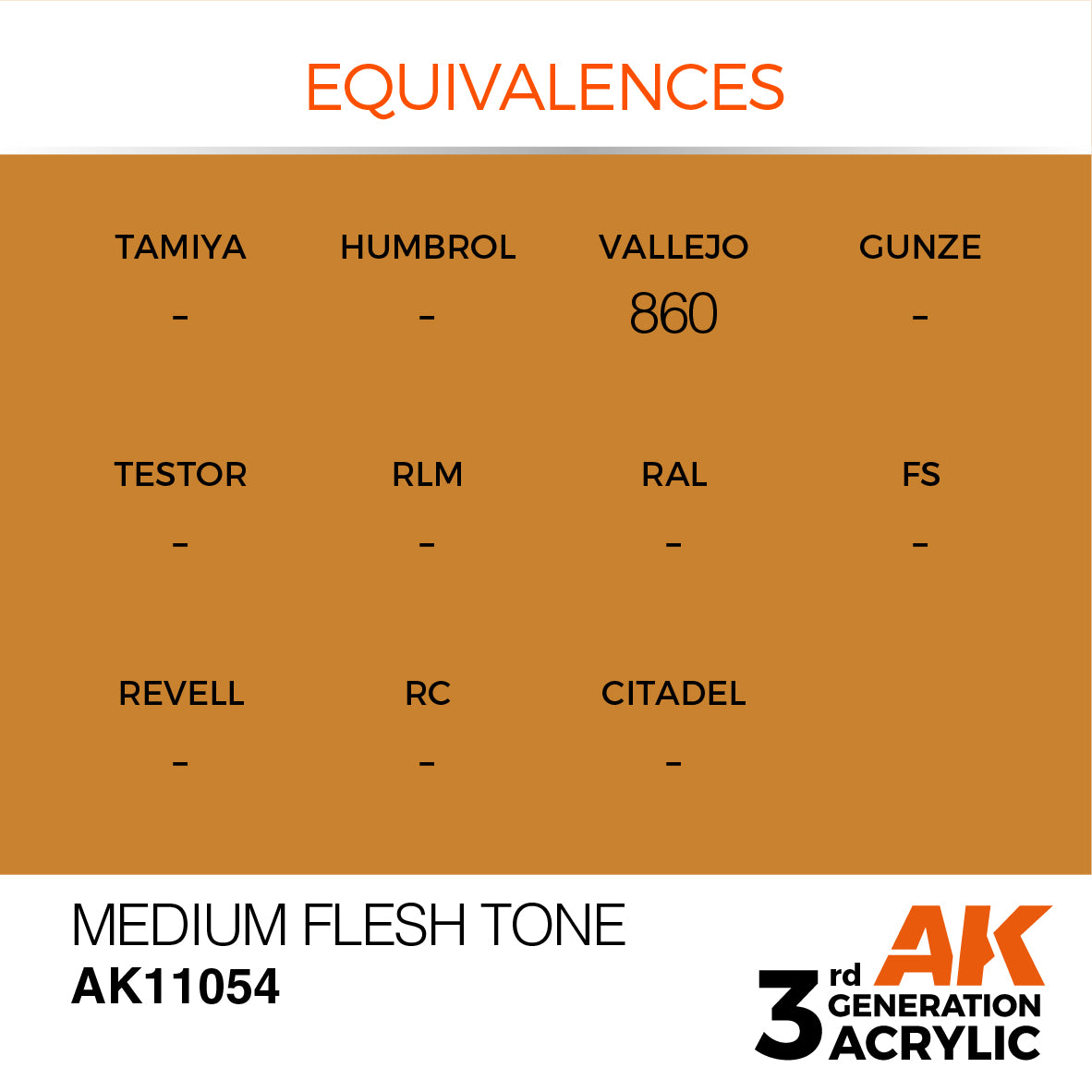 AK11054 AK Interactive 3G Acrylic Medium Flesh Tone 17ml