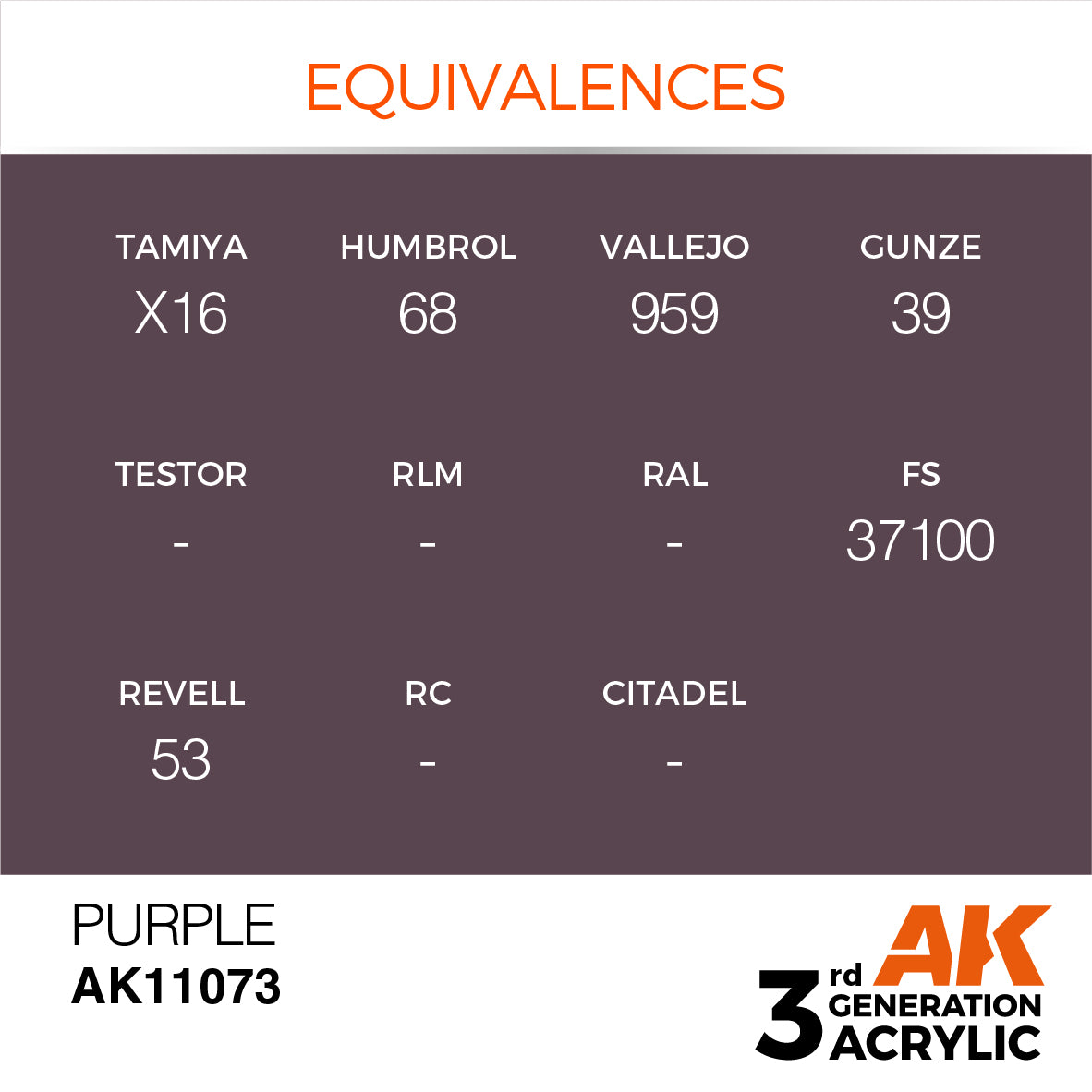 AK11073 AK Interactive 3G Acrylic Purple 17ml