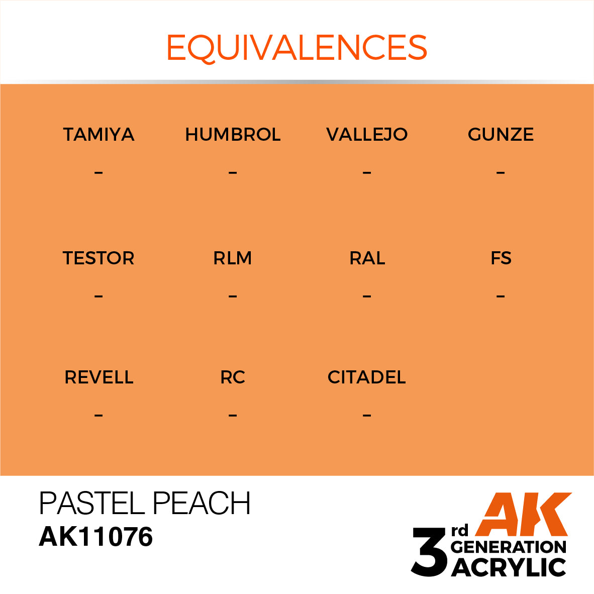 AK11076 AK Interactive 3G Acrylic Pastel Peach 17ml