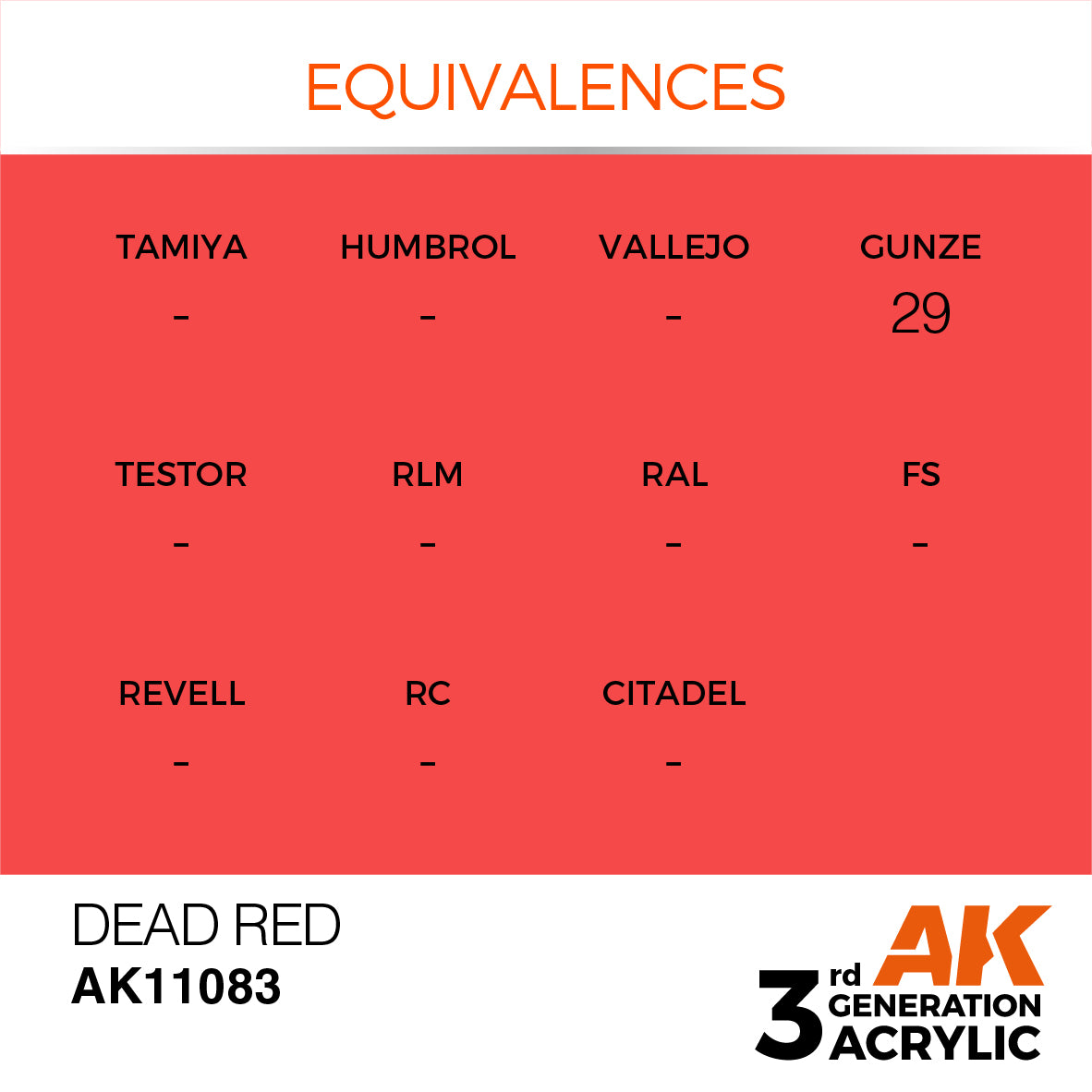 AK-11083 AK Interactive 3G Acrylic Dead Red 17ml