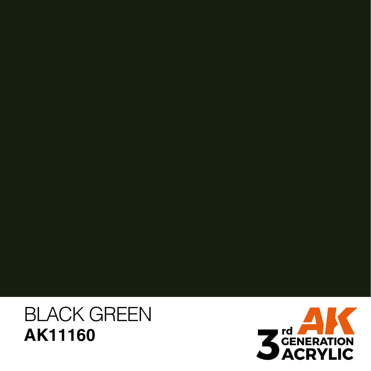 AK11160 AK Interactive 3G Acrylic Black Green 17ml