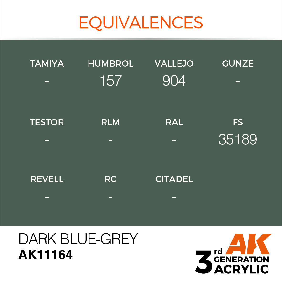 AK11164 AK Interactive 3G Acrylic Dark Blue-Grey 17ml