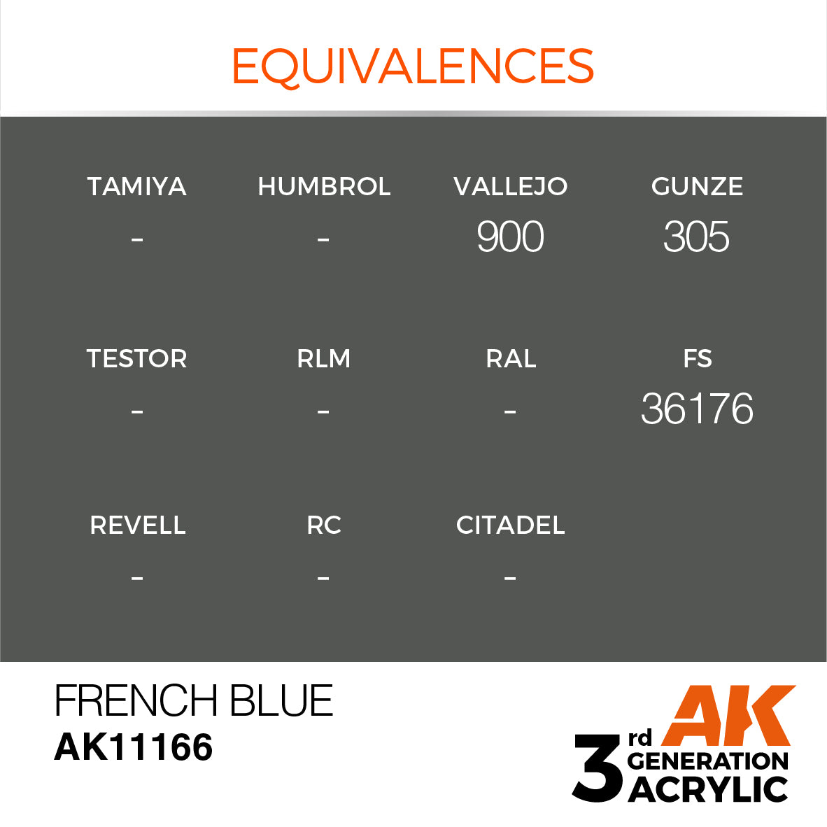 AK11166 AK Interactive 3G Acrylic French Blue 17ml