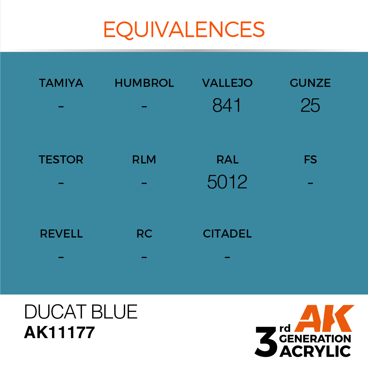 AK11177 AK Interactive 3G Acrylic Ducat Blue 17ml