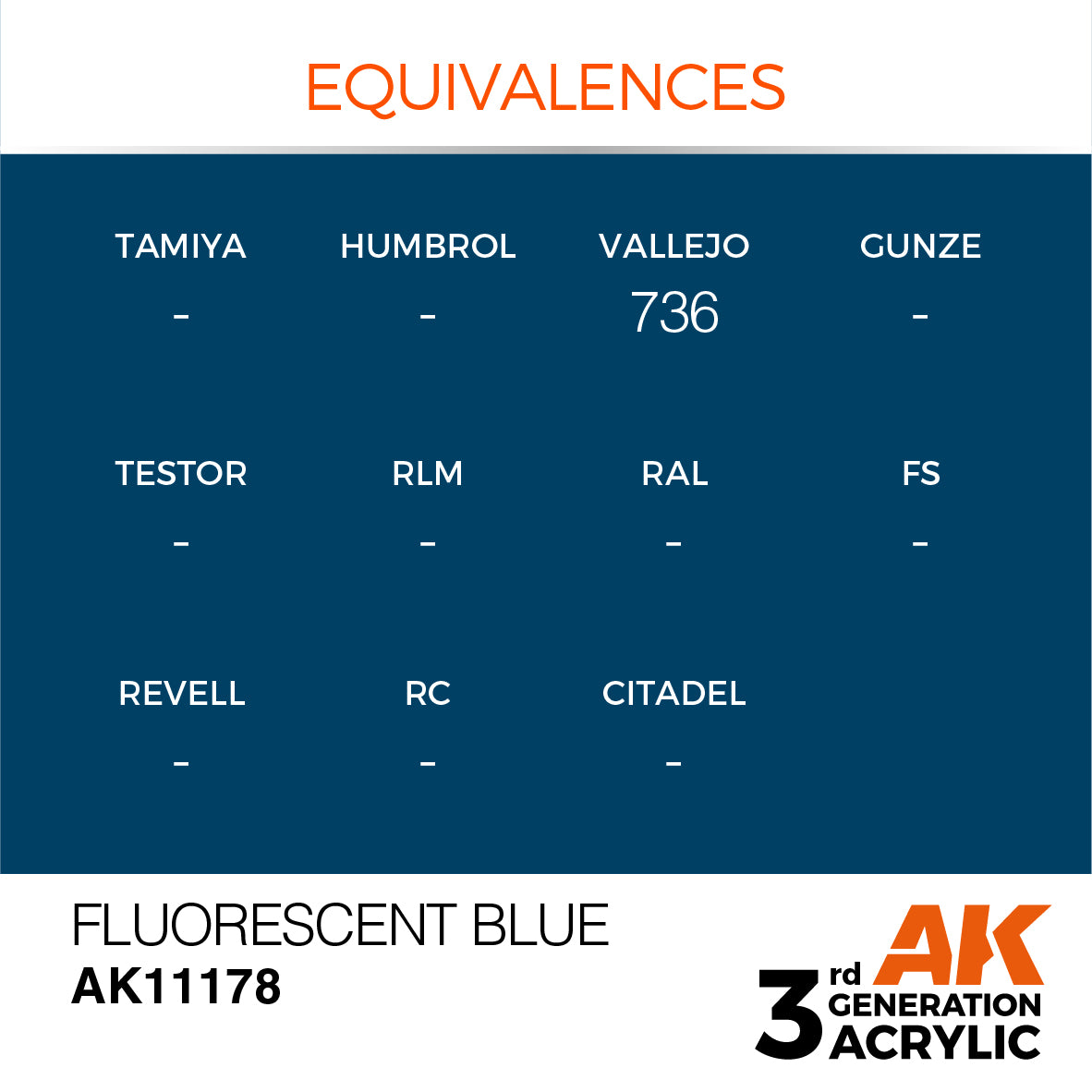 AK11178 AK Interactive 3G Acrylic Fluorescent Blue 17ml