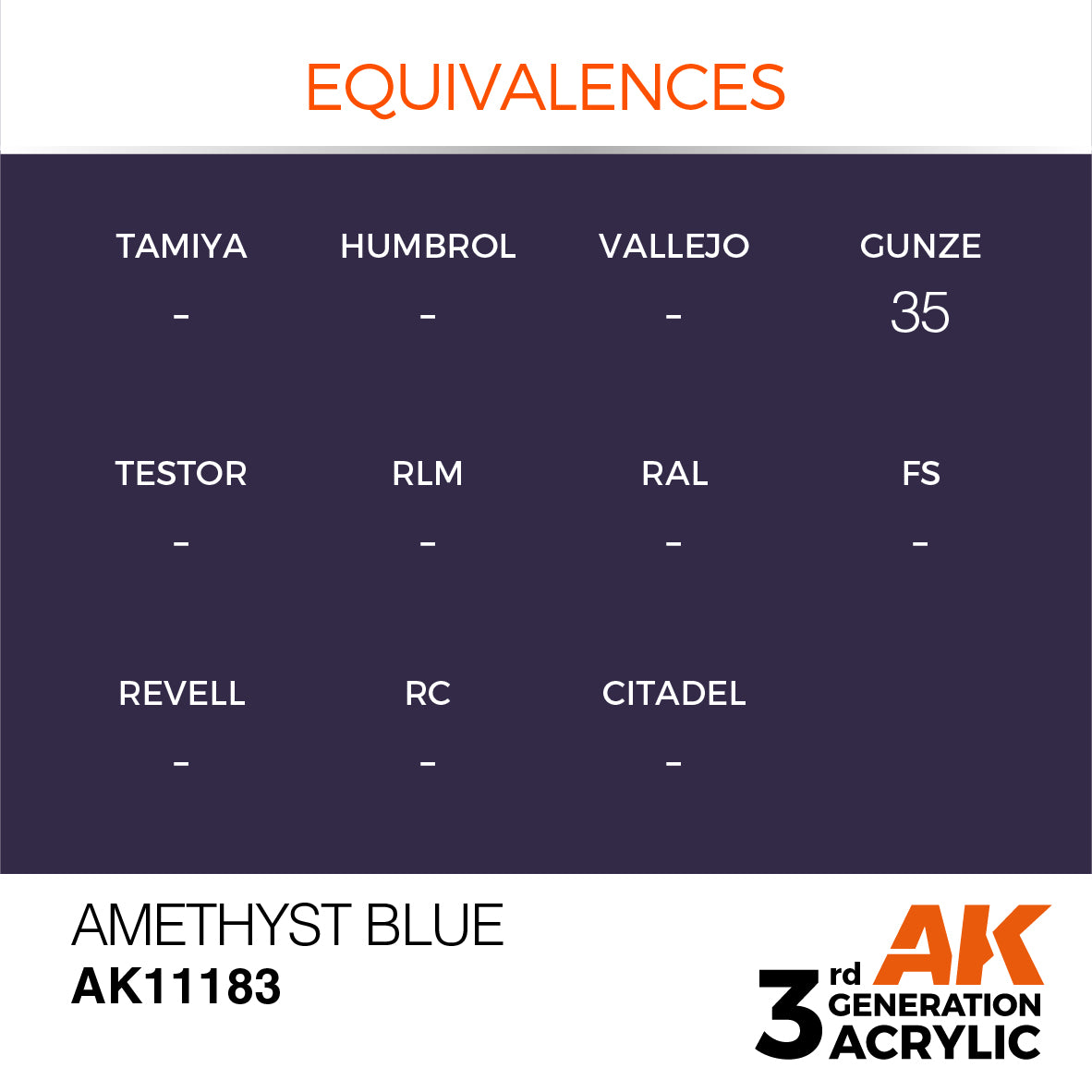 AK11183 AK Interactive 3G Acrylic Amethyst Blue 17ml