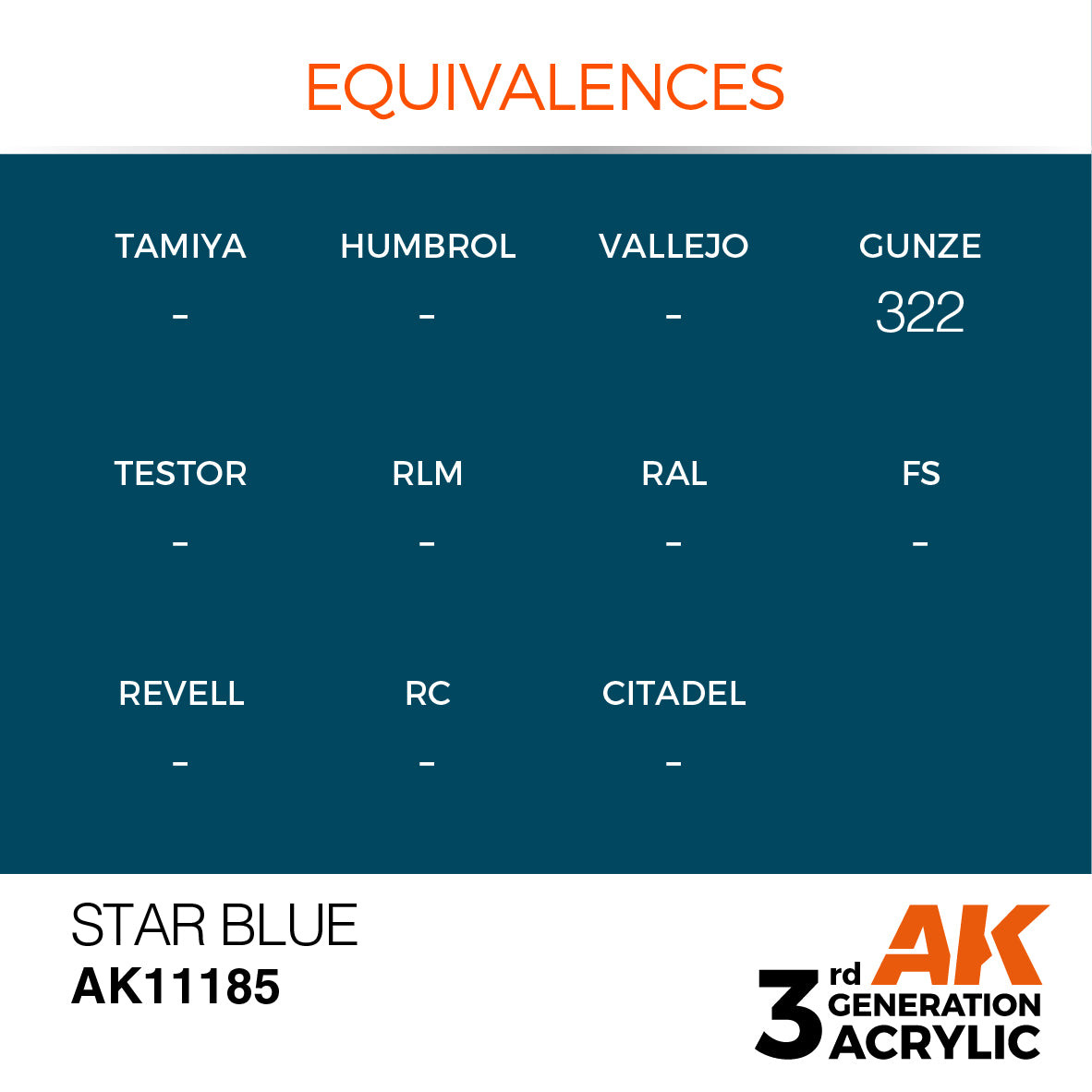 AK11185 AK Interactive 3G Acrylic Star Blue 17ml