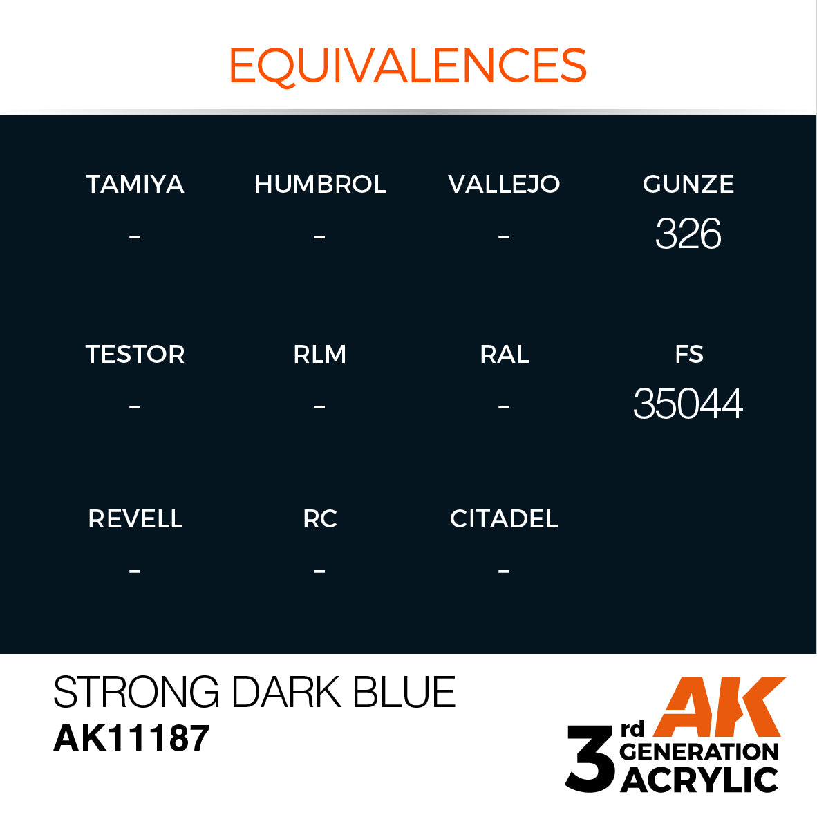AK11187 AK Interactive 3G Acrylic Strong Dark Blue 17ml