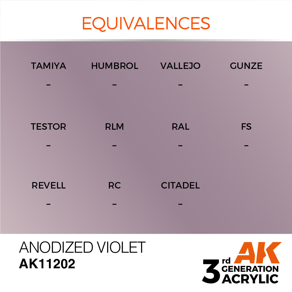 AK11202 AK Interactive 3G Acrylic Anodized Violet 17ml