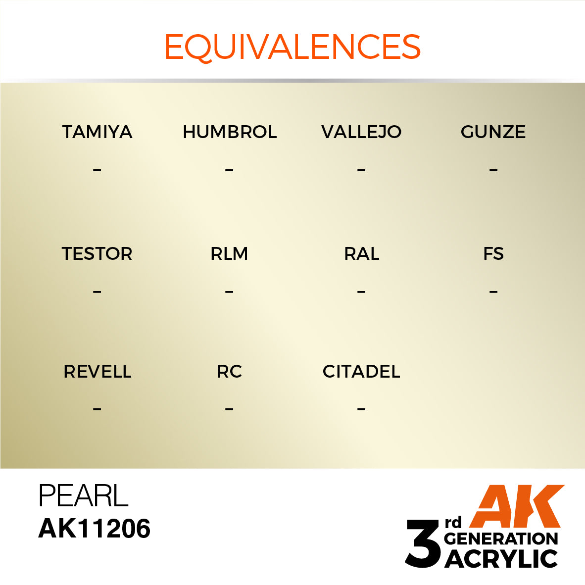 AK11206 AK Interactive 3G Acrylic Pearl 17ml