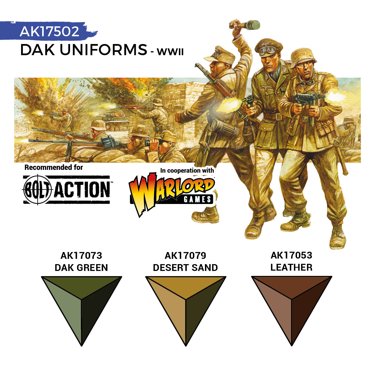 AK17502 - Quick Gen - German Dak Uniforms (Quick Gen Set) 3 Paints - 德軍Dak制服 (速塗系列套組) 3色