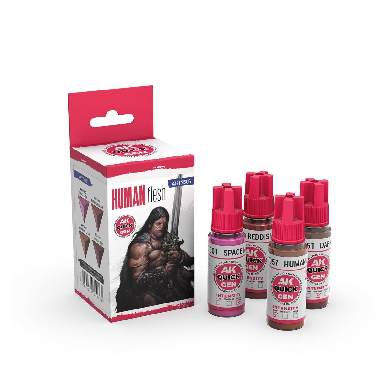 AK17506 - Quick Gen - Human Flesh (Quick Gen Set) 4 Paints - 人體膚色 (速塗系列套組) 4色