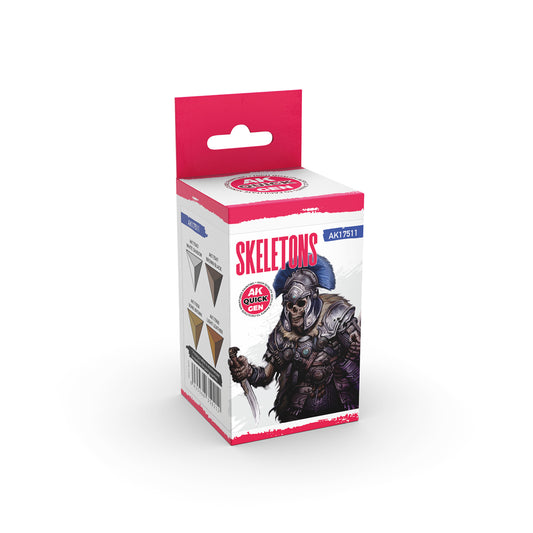 AK17511 - Quick Gen - Skeletons (Quick Gen Set) 4 Paints - 骷髏 (速塗系列套組) 4色