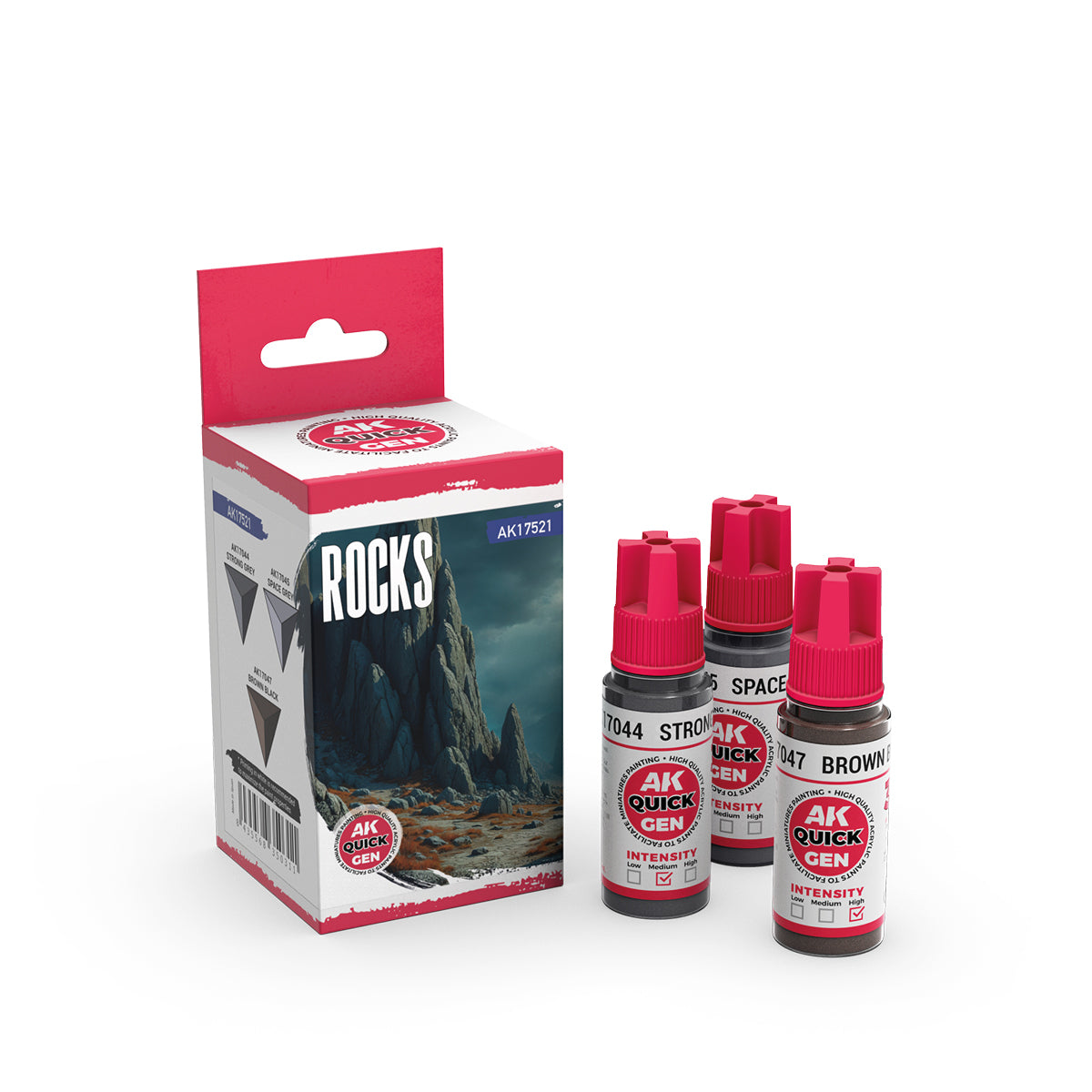 AK17521 - Quick Gen - Rocks (Quick Gen Set) 3 Paints - 岩石 (速塗系列套組) 3色