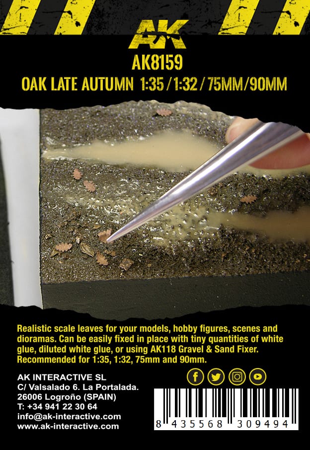 AK8159 - Vegetation - OAK Late Autumn Leaves 1/35 - 植被 - 晚秋橡木葉