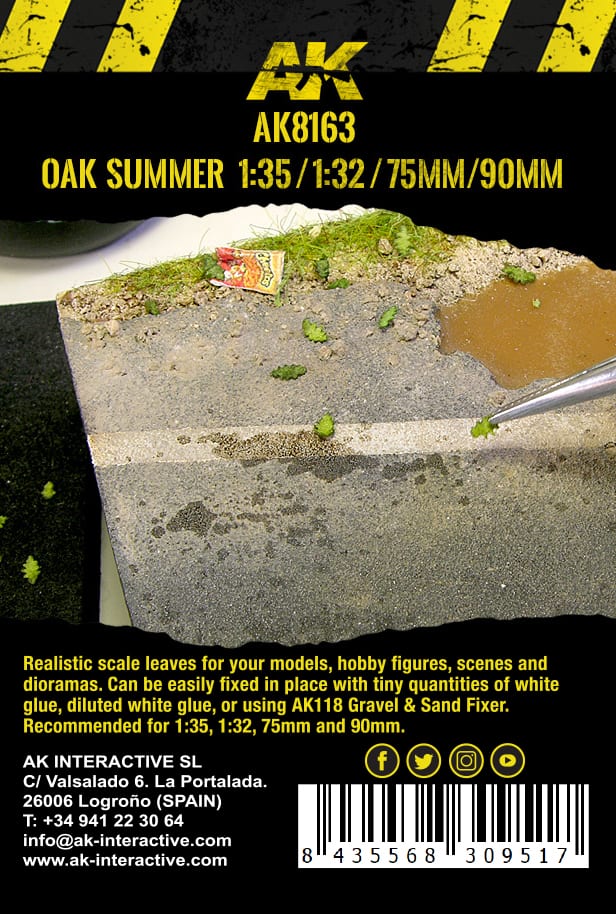 AK8163 - Vegetation - OAK Summer Leaves 1/35 - 植被 - 夏季橡木葉