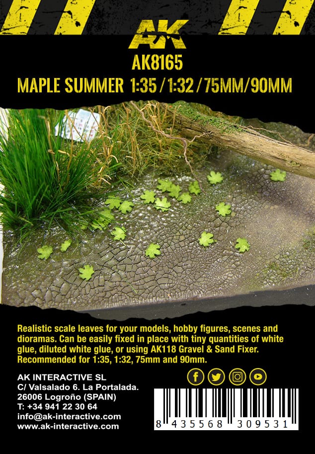 AK8165 - Vegetation - Maple Summer Leaves 1/35 - 植被 - 夏季楓葉