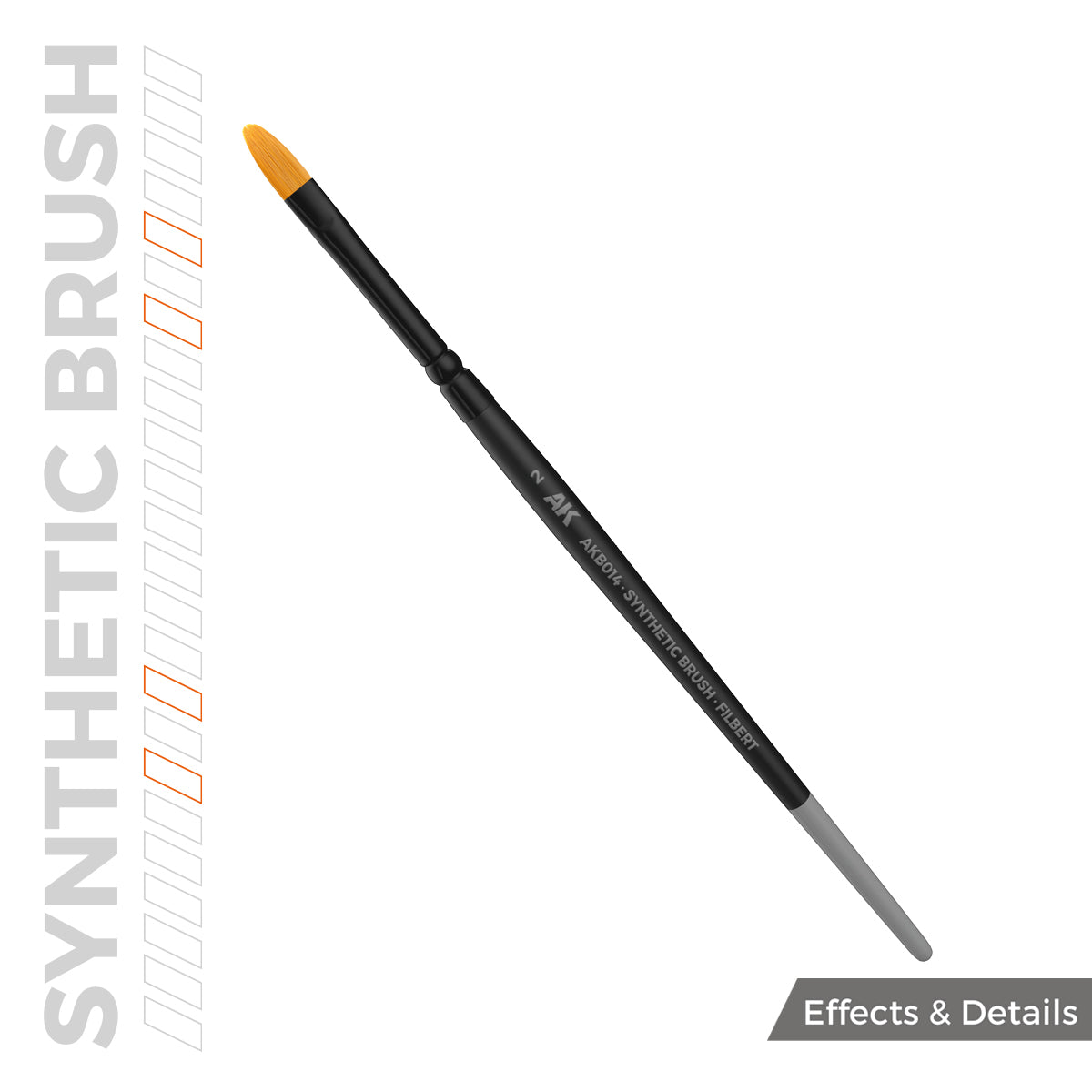 AKB014 - AK Synthetic Brush - Filbert 2