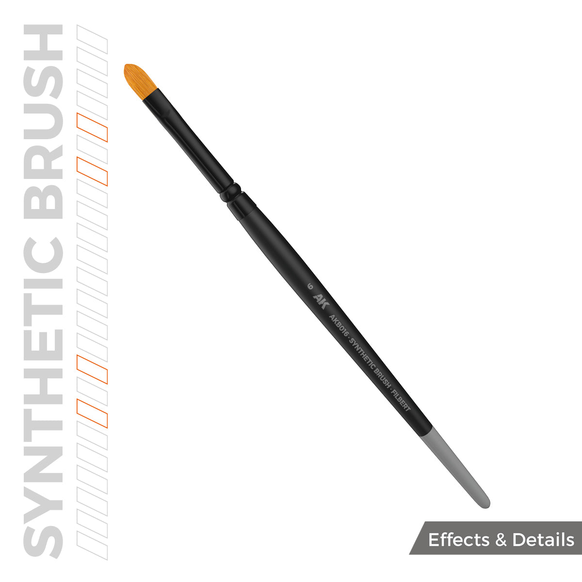 AKB016 - AK Synthetic Brush - Filbert 6