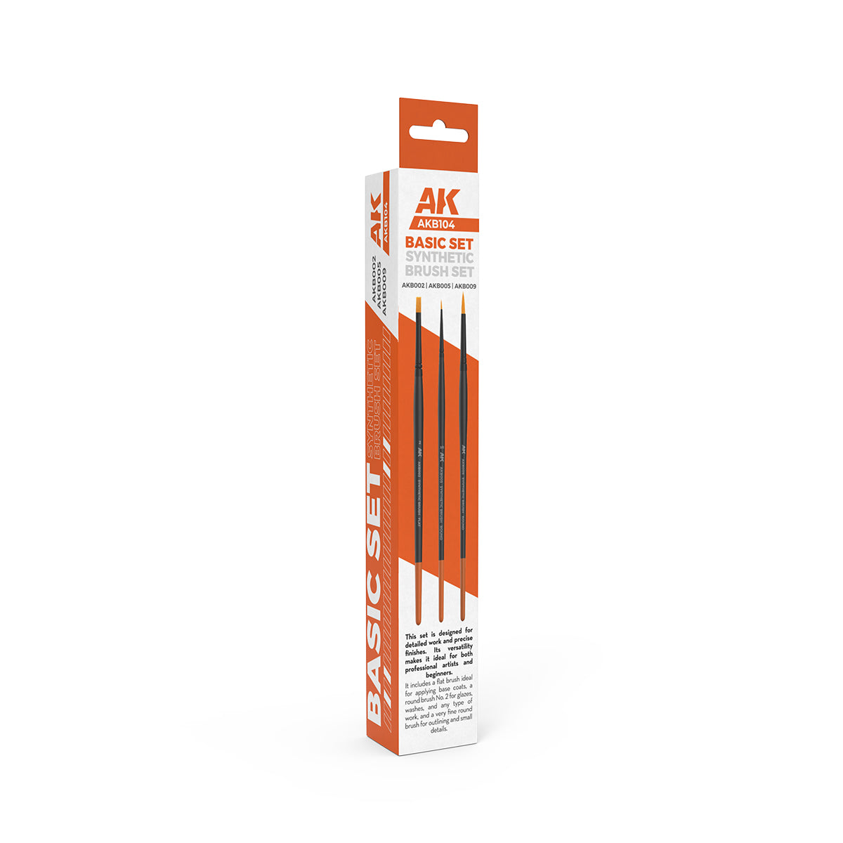 AKB104 - AK Synthetic Brush - Basic Brushes Set (3 Brushes)