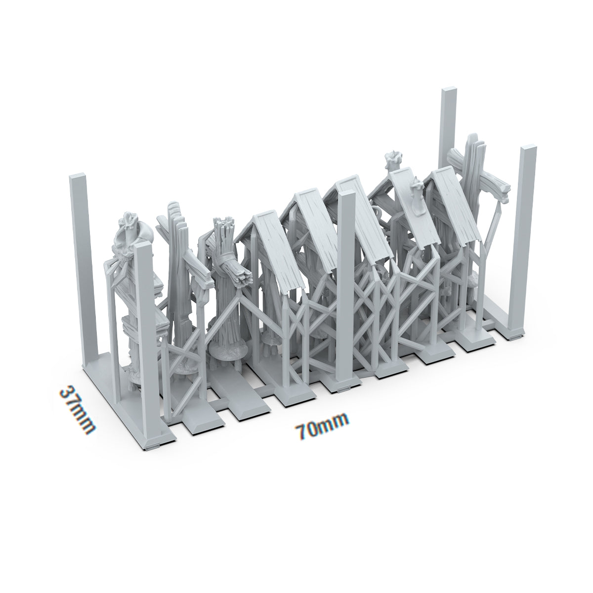 AKBIT0031 - Basing Bit - Wargame Scenery - Wood Crosses (9 Pieces) - 造景 - 木製十字架