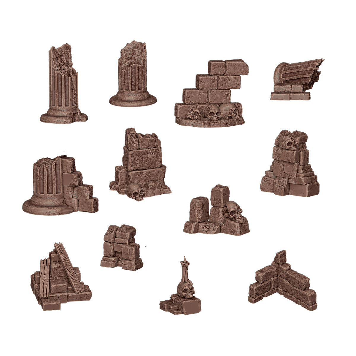 AKBIT0012 - Basing Bit - Wargame Scenery - Village Ruins