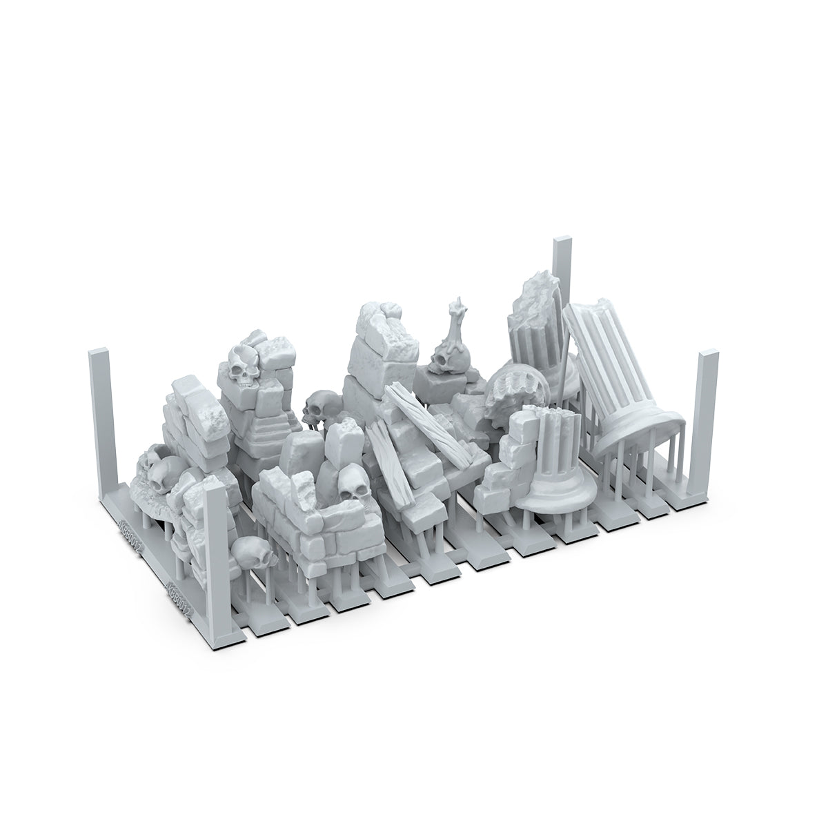 AKBIT0012 - Basing Bit - Wargame Scenery - Village Ruins
